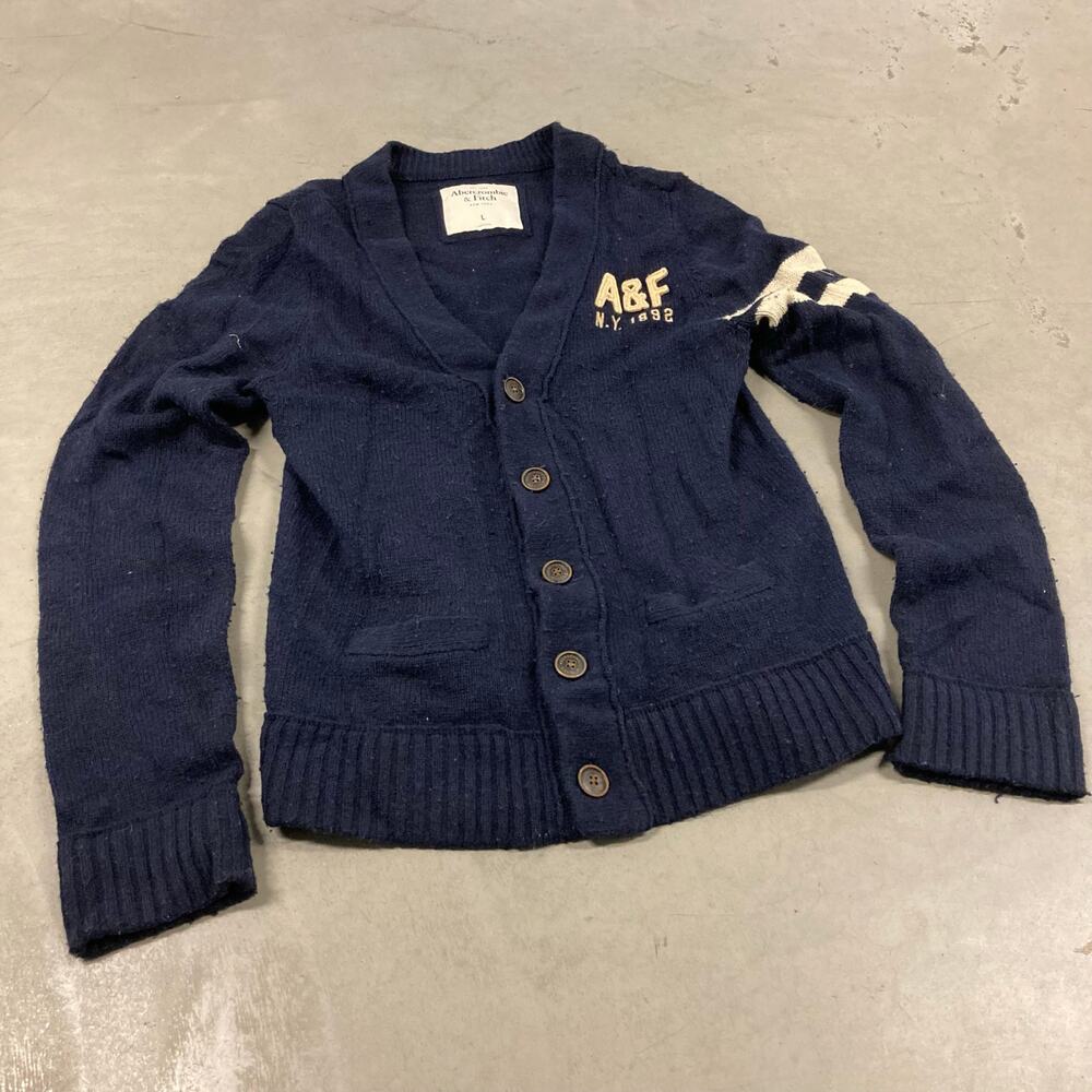 vintage y2k Abercrombie & Fitch varsity cardigan sweater